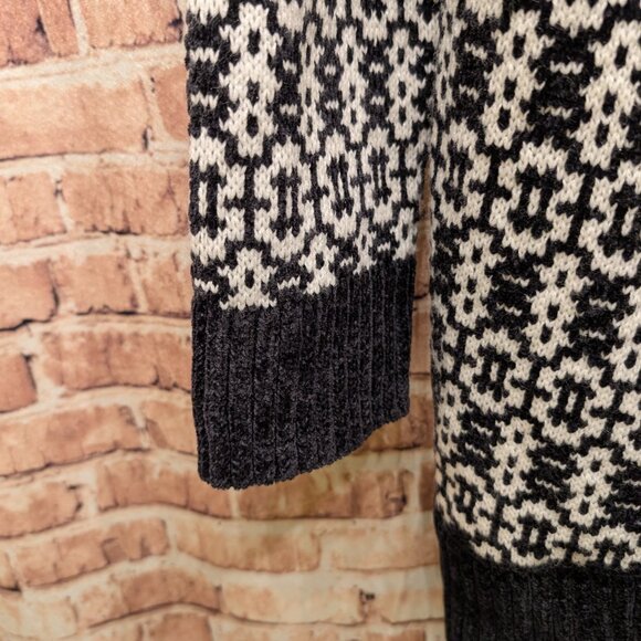 Black Rivet Open Cardigan Black/White Size Large - Picture 5 of 8